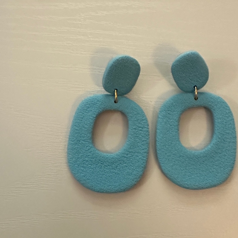 Blue Statement Earrings